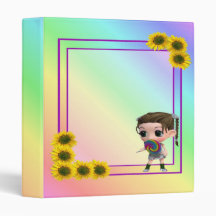 Cute Lollie Pop Girl-Binder