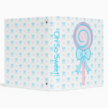 Cute Lollipop 3 Ring Binders