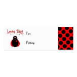 Cute Love Bug Ladybug Gift Tag