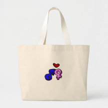 Cute, "Love" design Canvas Bag