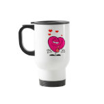 cute love sick cartoon girly heart coffee mug
