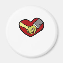 Cute, "Love" Wedding design Fridge Magnet