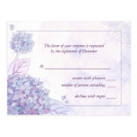 Cute, Lovely Hydrangea Wedding RSVP (4.25x5.6) Postcards