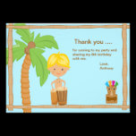 Cute Luau Boy Thank You Card invitations