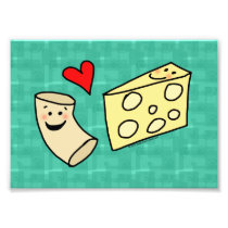Cute Macaroni Loves Cheese Art Print