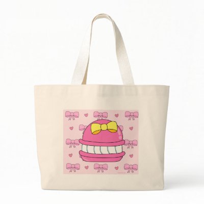 cute macaroon and bows canvas bag by sugarcakesstore
