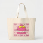 cute macaroon and bows canvas bag