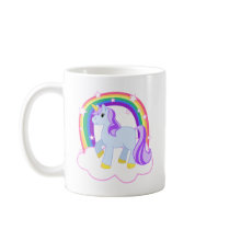 Cute Magical Unicorn with rainbow (Customizable!) Mug