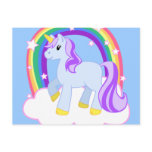 Cute Magical Unicorn with rainbow (Customizable!) Postcard