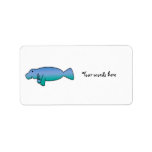 Cute manatee address labels