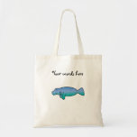 Cute manatee canvas bags