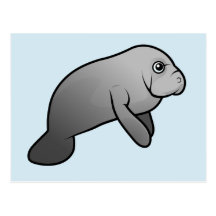 Cute Manatee Postcard
