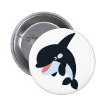 Cute Merry Cartoon Killer Whale Button Badge buttons