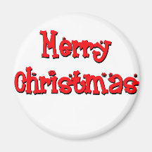 cute, "Merry Christmas" Refrigerator Magnets