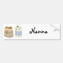Cute Milk and Cookies Bumper Sticker