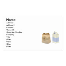 Cute Milk and Cookies Business Card Templates