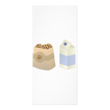 Cute Milk and Cookies Customized Rack Card