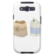 Cute Milk and Cookies Galaxy SIII Cases