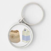 Cute Milk and Cookies Keychain