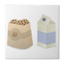 Cute Milk and Cookies Tiles