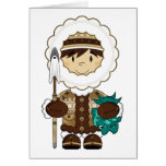 Cute Mini Inuit Fisherman Card