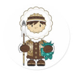 Cute Mini Inuit Fisherman Sticker