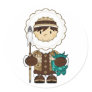 Cute Mini Inuit Fisherman Sticker