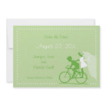 CUTE Modern Couple on Bicycle Save the Date invitations