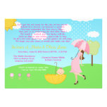 Cute Modern Mom and Baby Girl Baby Sprinkle Custom Invitation