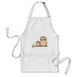 Cute mom and baby owl apron