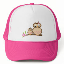 Cute mom and baby owl hat