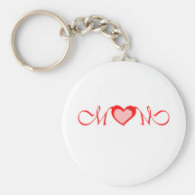 Cute, Mom Heart design Key Chains