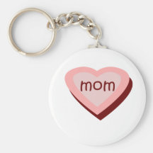 Cute,"Mom" heart Key Chain