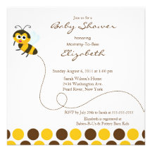 CUTE Mom to Bee Baby Shower Invitation
