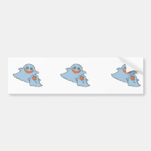 cute momma and baby ghosts bumper sticker