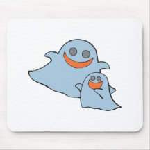 cute momma and baby ghosts mouse pads