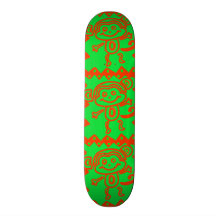 Cute Monkey Orange Green Animal Pattern Custom Skate Board