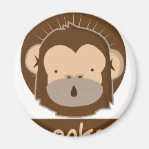 cute monkey refrigerator magnet