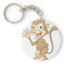 Cute Monkey Waving Hand Hi Hello Goodbye Keychains