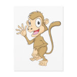 Cute Monkey Waving Hand Hi Hello Goodbye Post Cards