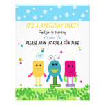 Cute Monster Birthday Invitation