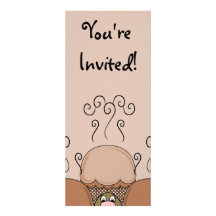 Cute Monster With Orange Frosted Cupcakes Announcement