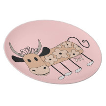 Cute Moo Cow Party Plates