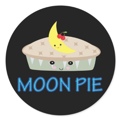 CUTE MOON PIE STICKER by doonidesigns
