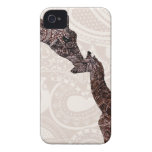 Cute mother and baby giraffe iphone 4 case-mate cases