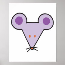 cute mouse face posters