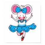 Cute mouse girl ballerina posters