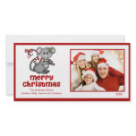 CUTE Mouse Merry Christmas Family Photo Card