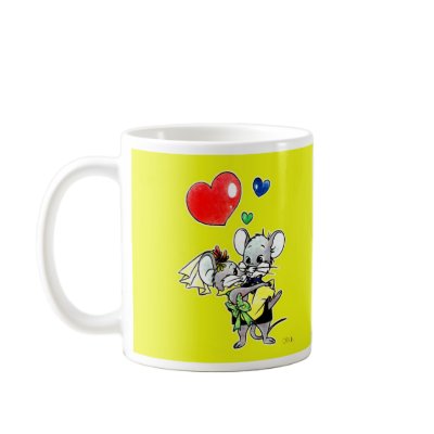 Cute mouse wedding mug by jsoh