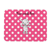 Cute mummy pink polka dots magnet